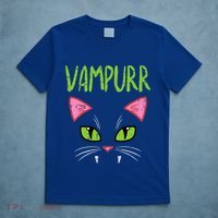 Vampurr Vampire Cat Funny Halloween Costume T-Shirt thumb 5