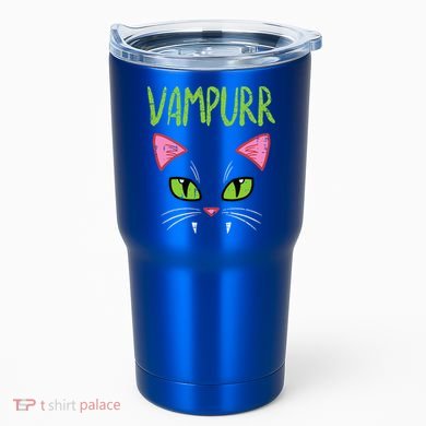 Vampurr Vampire Cat Funny Halloween Costume Tumbler