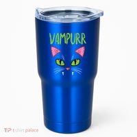 Vampurr Vampire Cat Funny Halloween Costume Tumbler thumb 0