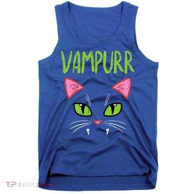 Vampurr Vampire Cat Funny Halloween Costume Tank Top