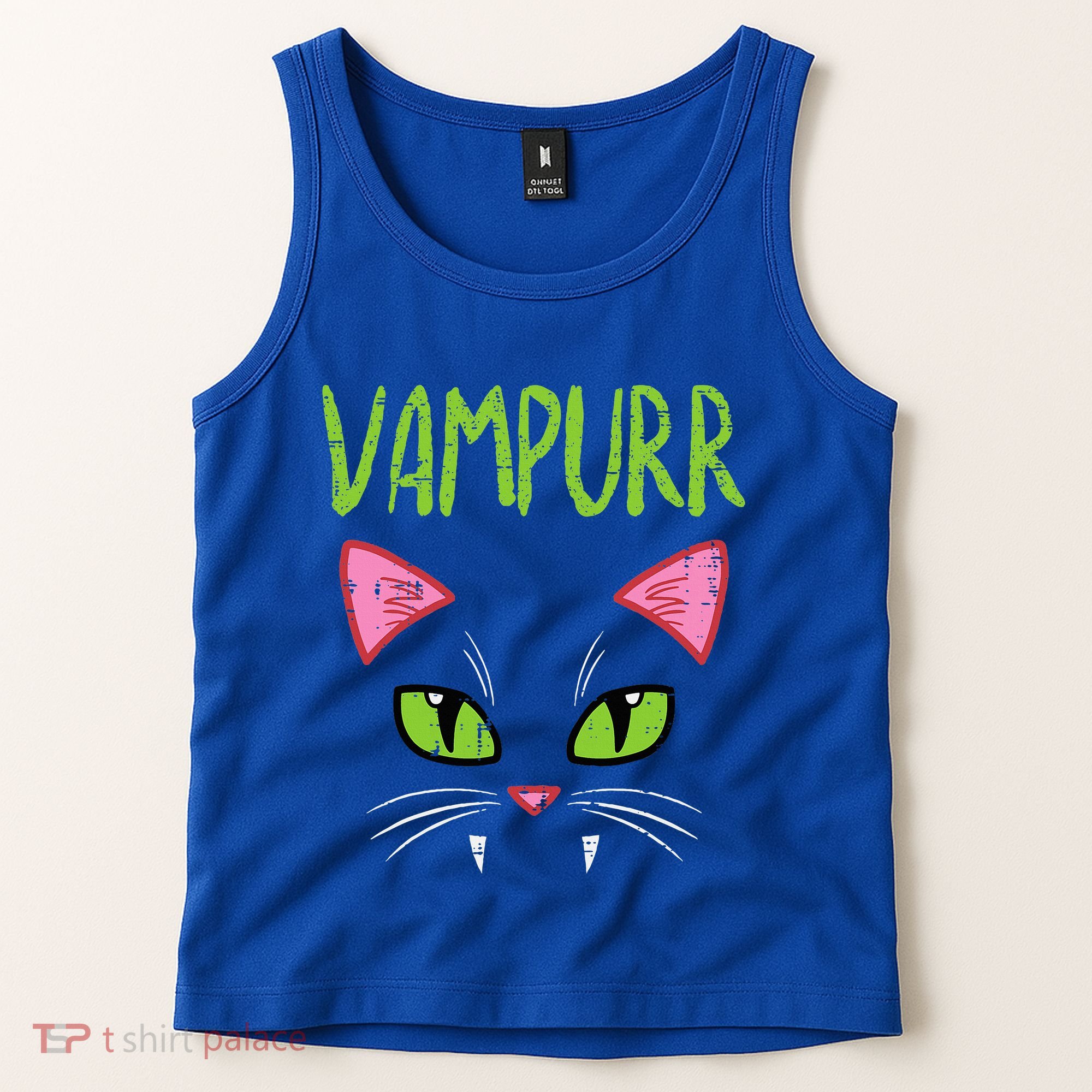 Vampurr Vampire Cat Funny Halloween Costume Tank Top