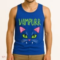 Vampurr Vampire Cat Funny Halloween Costume Tank Top thumb 3