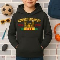 Vietnam Veteran Combat Engineer symbol Kids Hoodie thumb 2