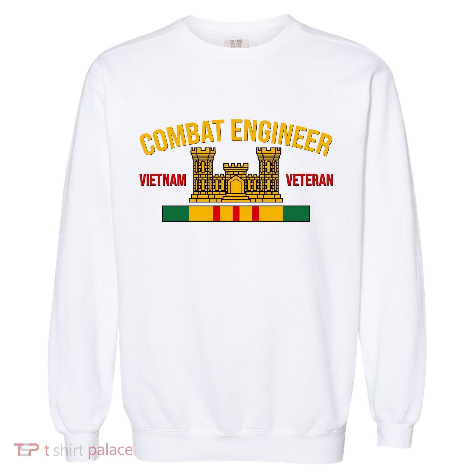 Vietnam Veteran Combat Engineer symbol Garment-Dyed Sweatshirt