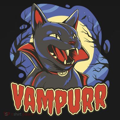 Vampurr Vampire Cat Dry Zone Grid Polo
