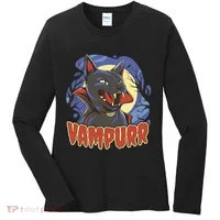 Vampurr Vampire Cat Women's Long Sleeve Shirt thumb 0