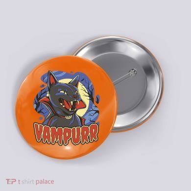 Vampurr Vampire Cat Button