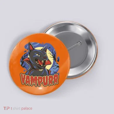 Vampurr Vampire Cat Button