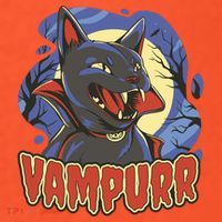 Vampurr Vampire Cat Button thumb 1