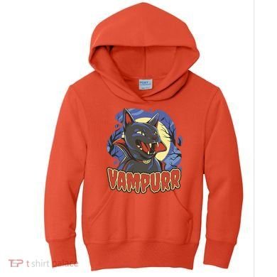 Vampurr Vampire Cat Kids Hoodie