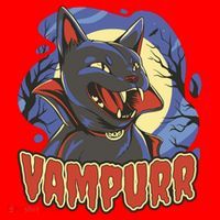 Vampurr Vampire Cat Santa Hat thumb 1