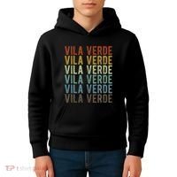 Vila Verde City Portugal Retro Kids Hoodie thumb 4