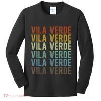 Vila Verde City Portugal Retro Kids Long Sleeve Shirt thumb 0