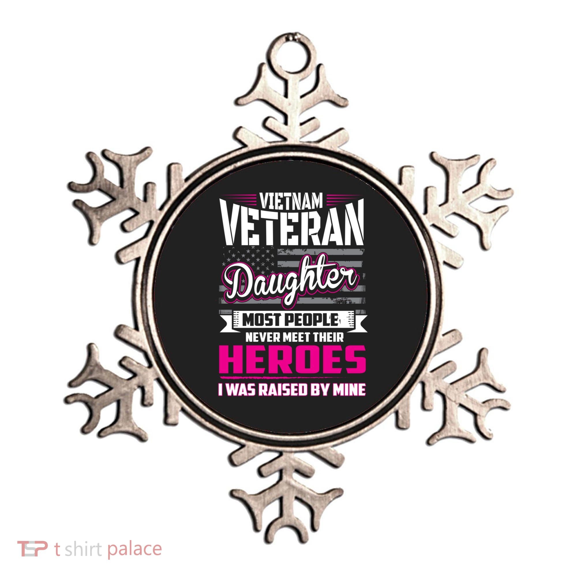 Vietnam Veteran Daughter Cute Gift Raised By My Hero Ornament