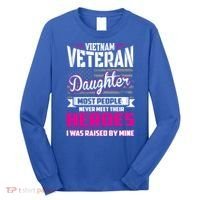 Vietnam Veteran Daughter Cute Gift Raised By My Hero Long Sleeve Shirt thumb 0