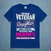 Vietnam Veteran Daughter Cute Gift Raised By My Hero T-Shirt thumb 5