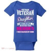 Vietnam Veteran Daughter Cute Gift Raised By My Hero Baby Bodysuit thumb 0