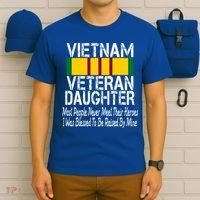 Vietnam Veteran Daughter Raised By My Hero Military Service Gift T-Shirt thumb 6