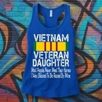 Vietnam Veteran Daughter Raised By My Hero Military Service Gift Women's Tank Top thumb 3