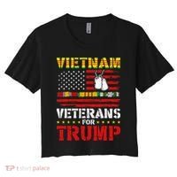 Vietnam Veterans For Trump 2024 Women's Crop Top Tee thumb 0