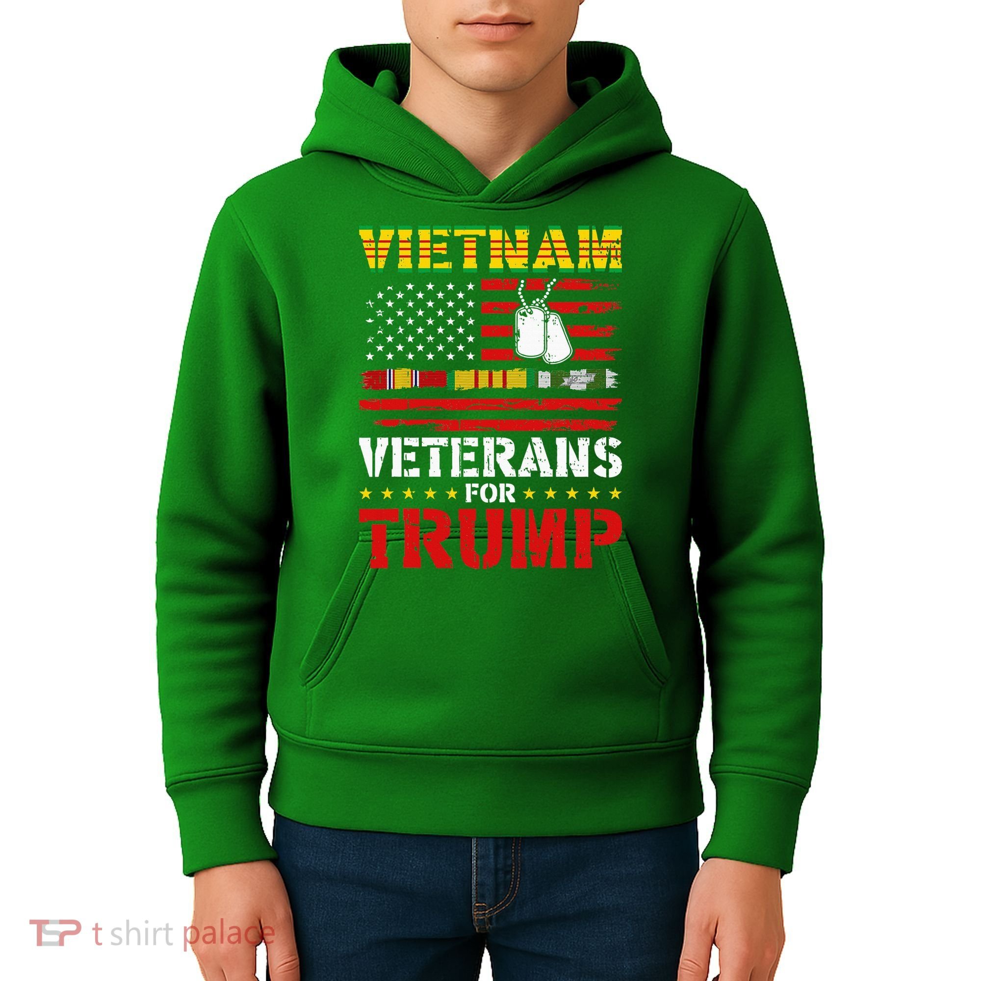 Vietnam Veterans For Trump 2024 Kids Hoodie