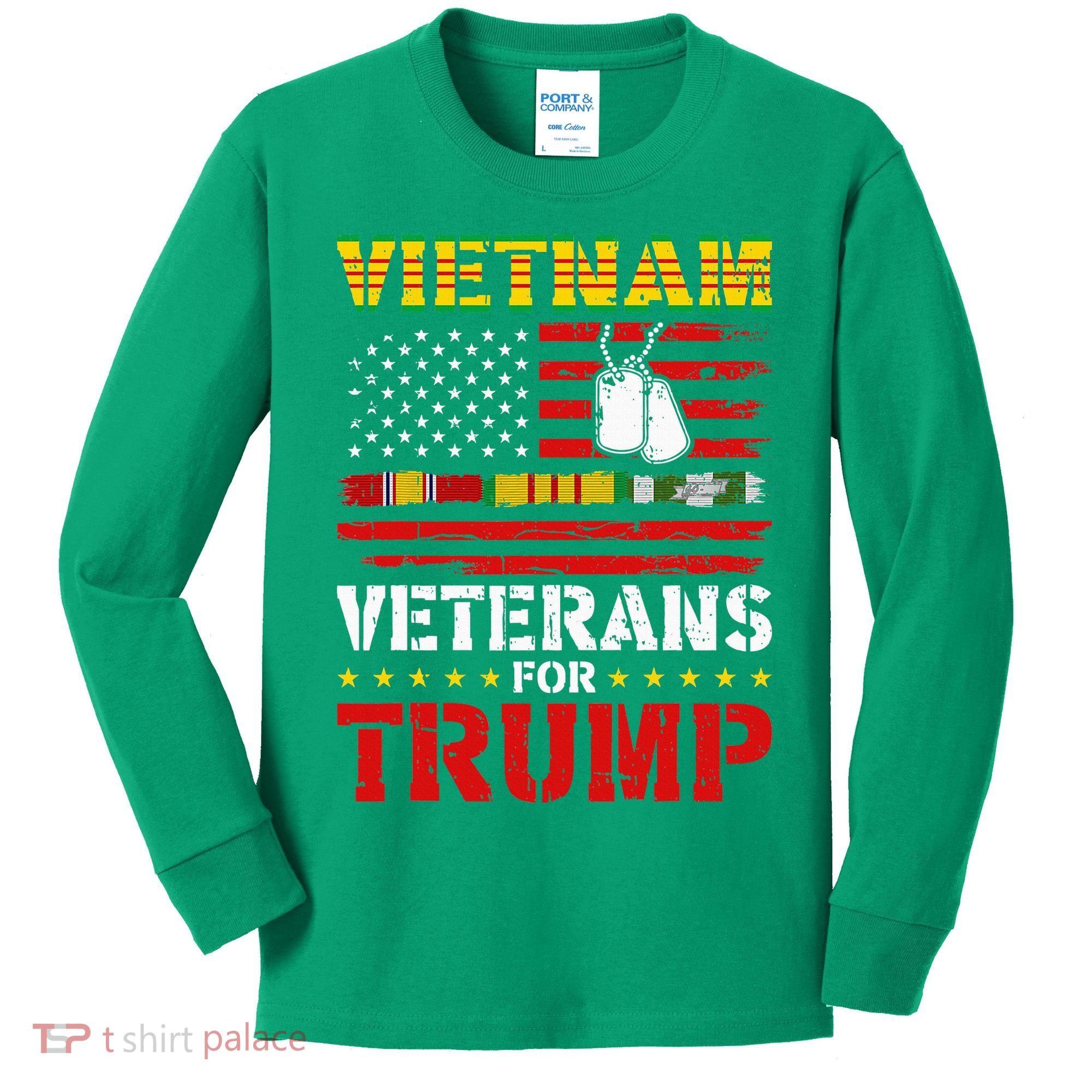 Vietnam Veterans For Trump 2024 Kids Long Sleeve Shirt