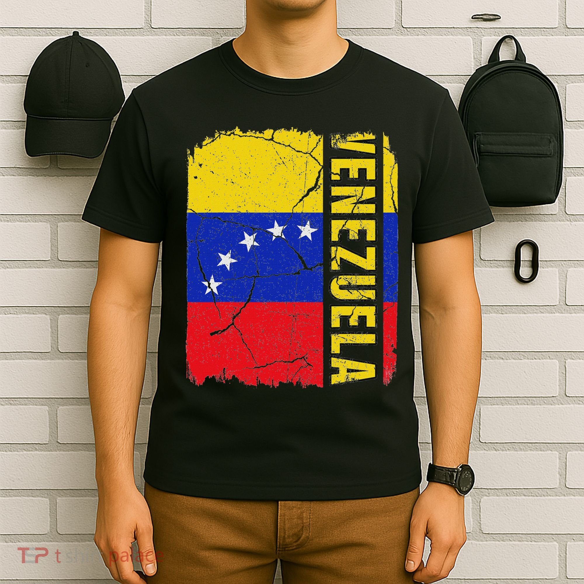 Vintage Venezuelan Flag Venezuela Pride Roots Heritage Gift T-Shirt