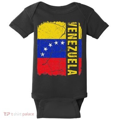 Vintage Venezuelan Flag Venezuela Pride Roots Heritage Gift Baby Bodysuit