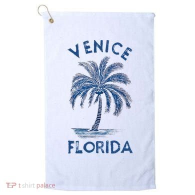 Vintage Venice Florida Palm Tree Fl Golf Towel