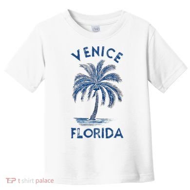 Vintage Venice Florida Palm Tree Fl Toddler T-Shirt