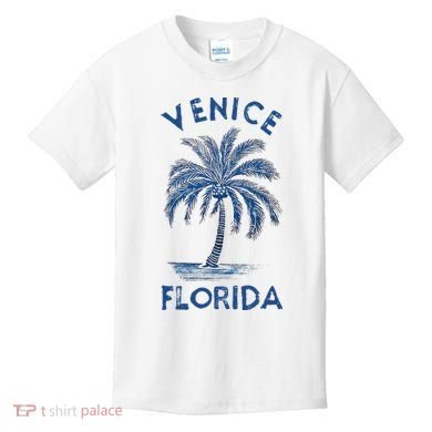 Vintage Venice Florida Palm Tree Fl Kids T-Shirt