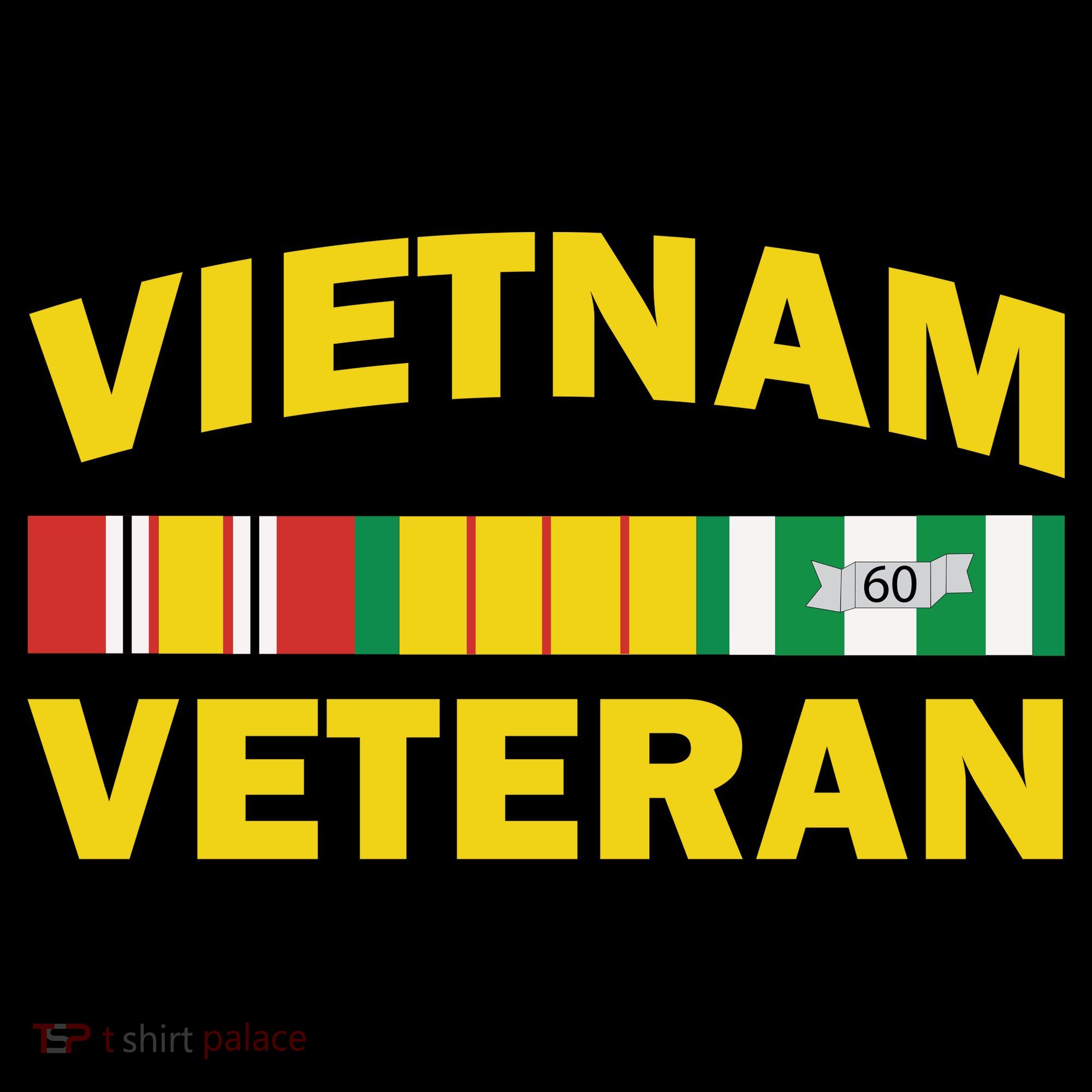 Vietnam Veteran Flag Logo Stripe Pom Pom Beanie