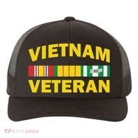 Vietnam Veteran Flag Logo Yupoong Adult 5-Panel Trucker Hat thumb 0