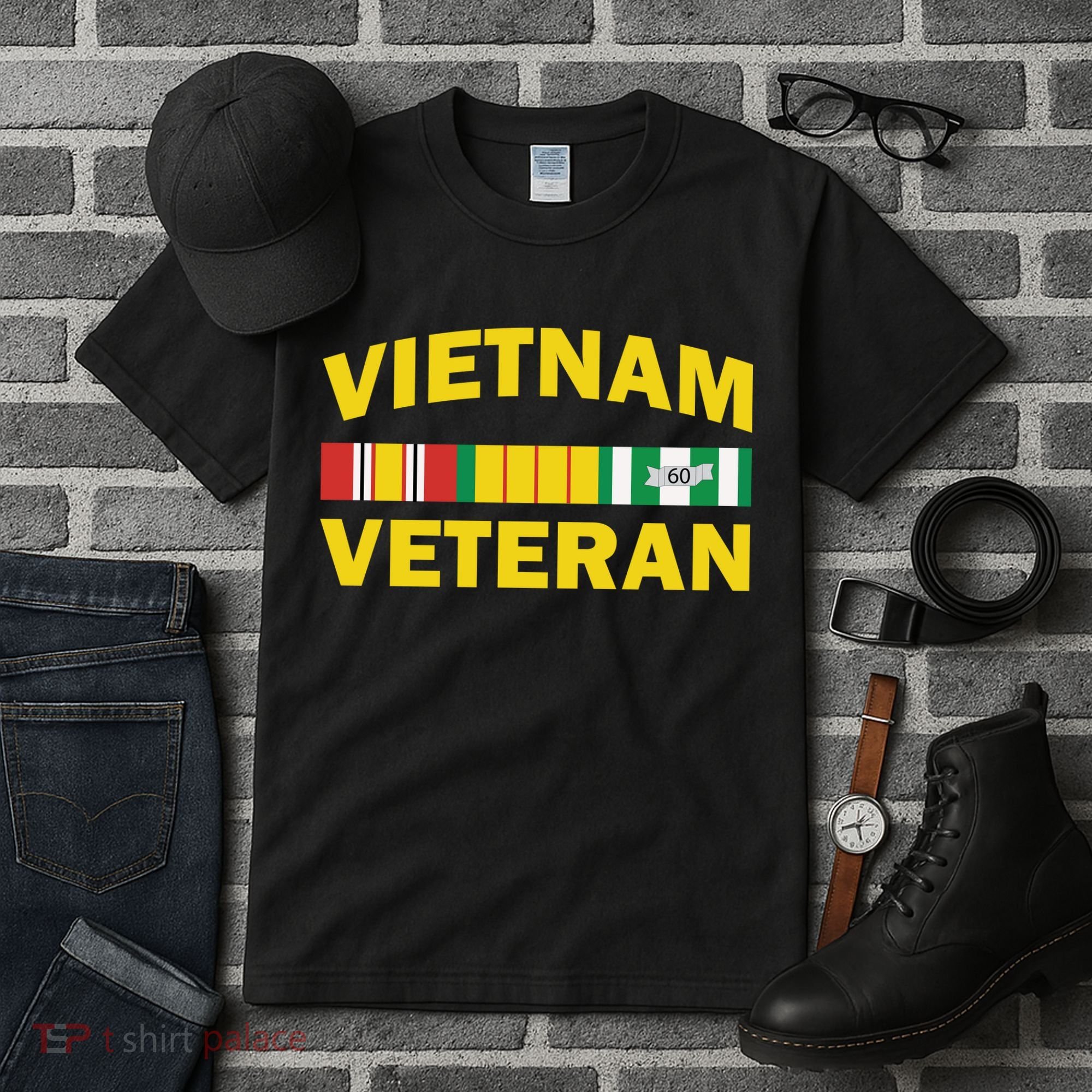 Vietnam Veteran Flag Logo Tall T-Shirt
