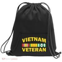 Vietnam Veteran Flag Logo Sweatshirt Cinch Pack Bag thumb 0