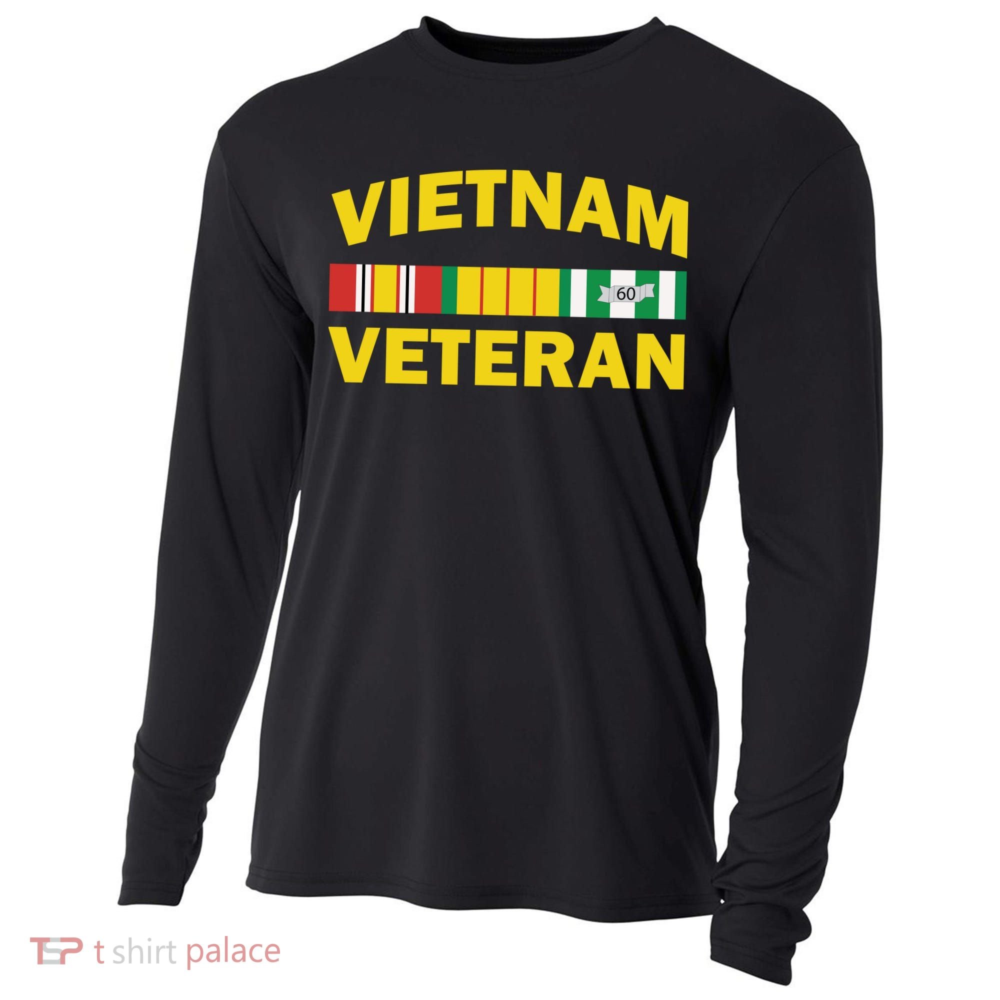 Vietnam Veteran Flag Logo Cooling Performance Long Sleeve Crew