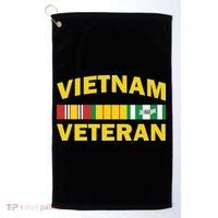 Vietnam Veteran Flag Logo Golf Towel thumb 0