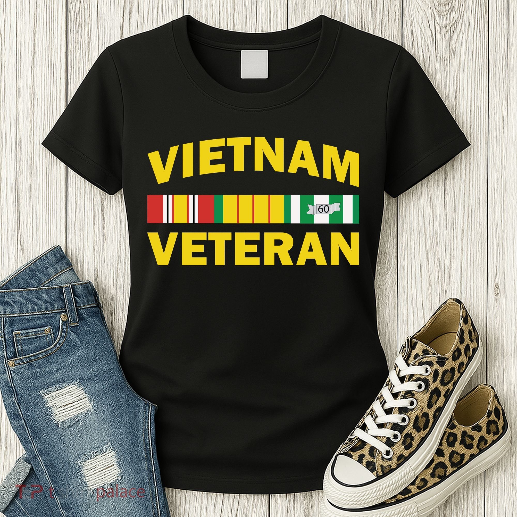 Vietnam Veteran Flag Logo Women's T-Shirt