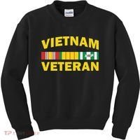 Vietnam Veteran Flag Logo Kids Sweatshirt thumb 0