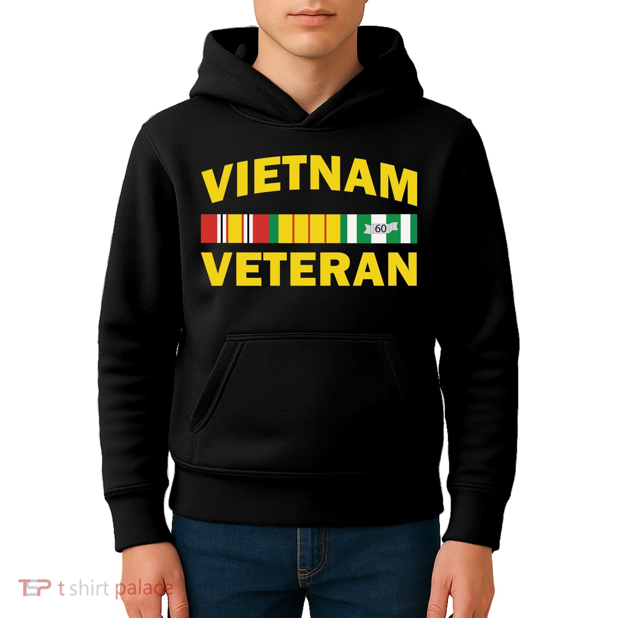 Vietnam Veteran Flag Logo Kids Hoodie