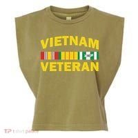 Vietnam Veteran Flag Logo Garment-Dyed Women's Muscle Tee thumb 0