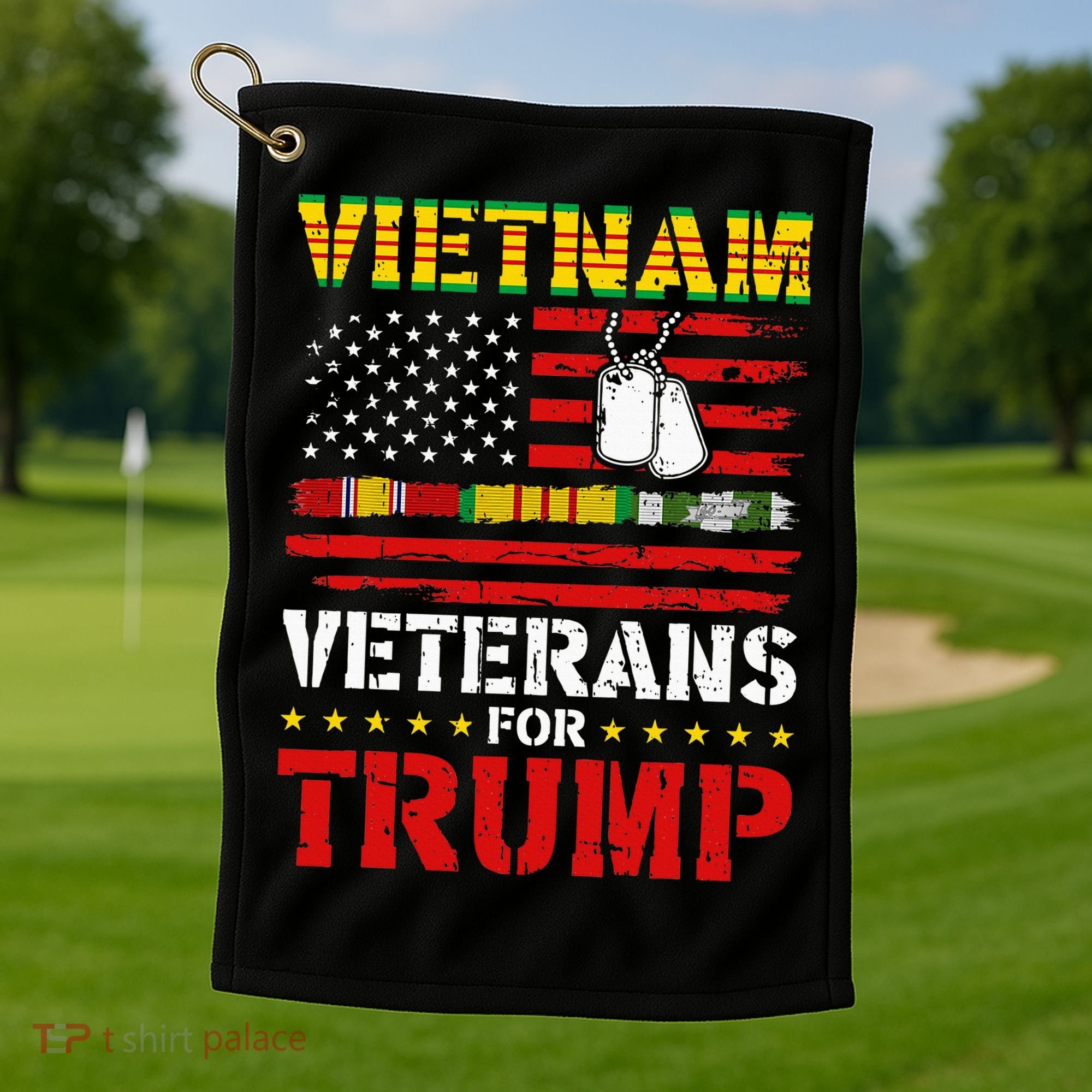 Vietnam Veterans For Trump 2024 Election Golf Towel