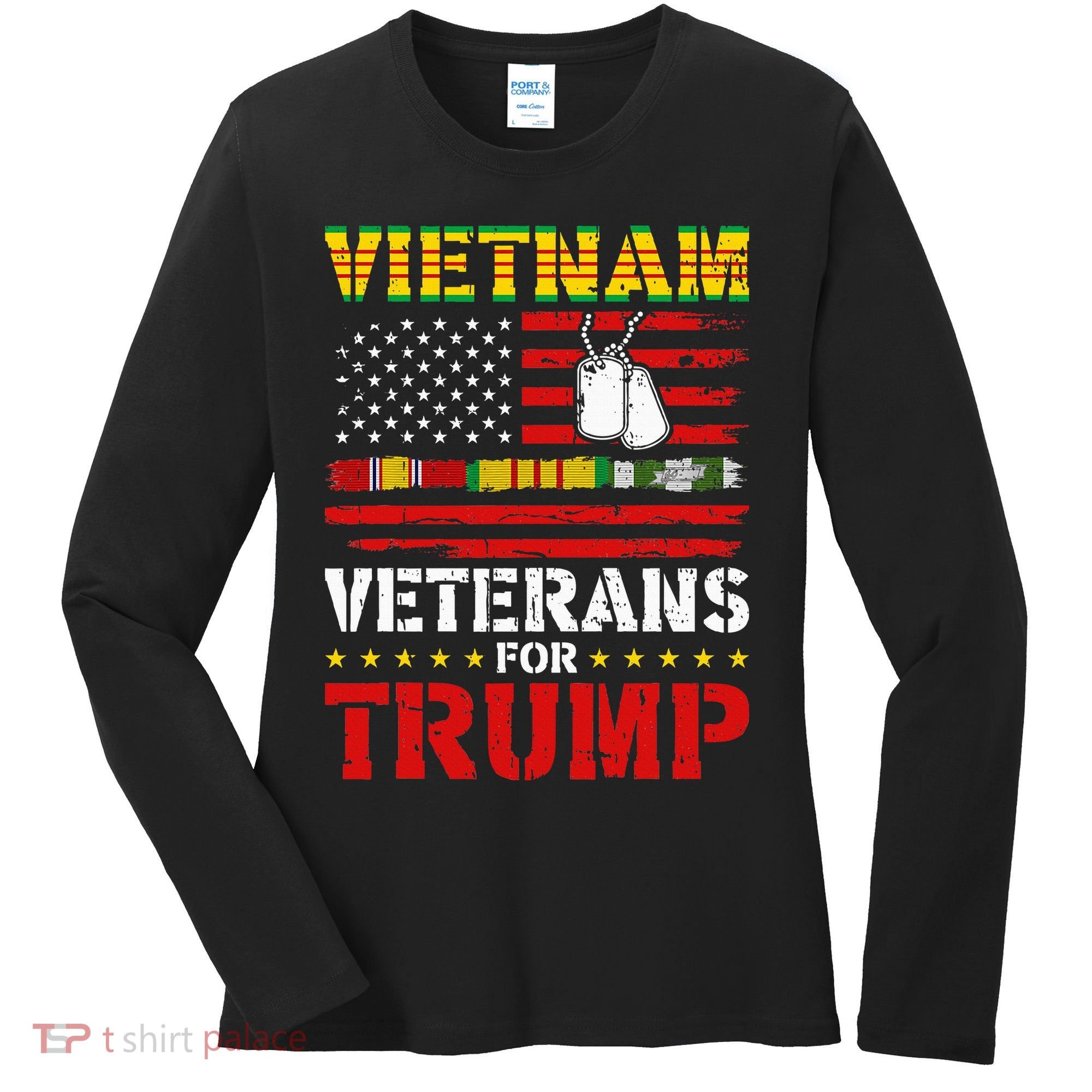Vietnam Veterans For Trump 2024 Election Women's Long Sleeve Shirt