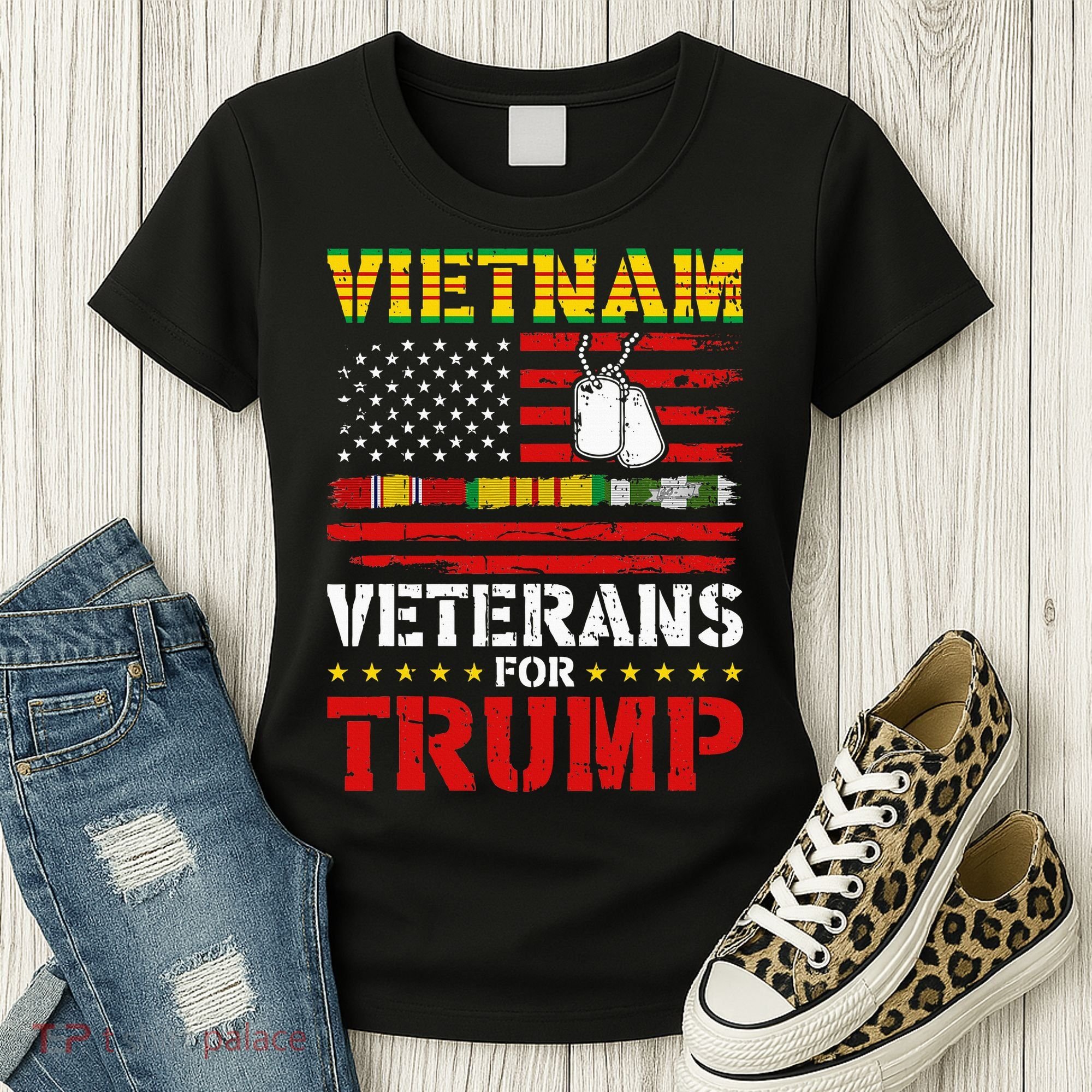 Vietnam Veterans For Trump 2024 Election Women's T-Shirt
