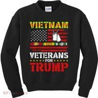Vietnam Veterans For Trump 2024 Election Kids Sweatshirt thumb 0