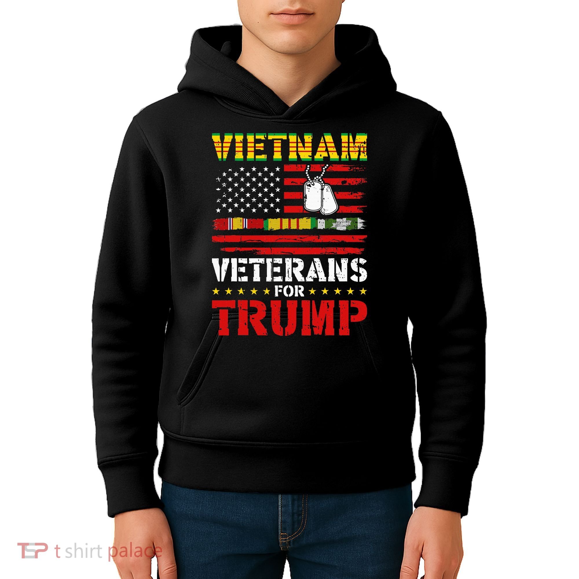 Vietnam Veterans For Trump 2024 Election Kids Hoodie