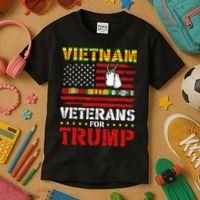 Vietnam Veterans For Trump 2024 Election Kids T-Shirt thumb 3