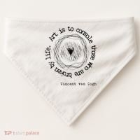 Vincent van Gogh Art Artist Inspirational Quote Text  USA-Made Doggie Bandana thumb 0
