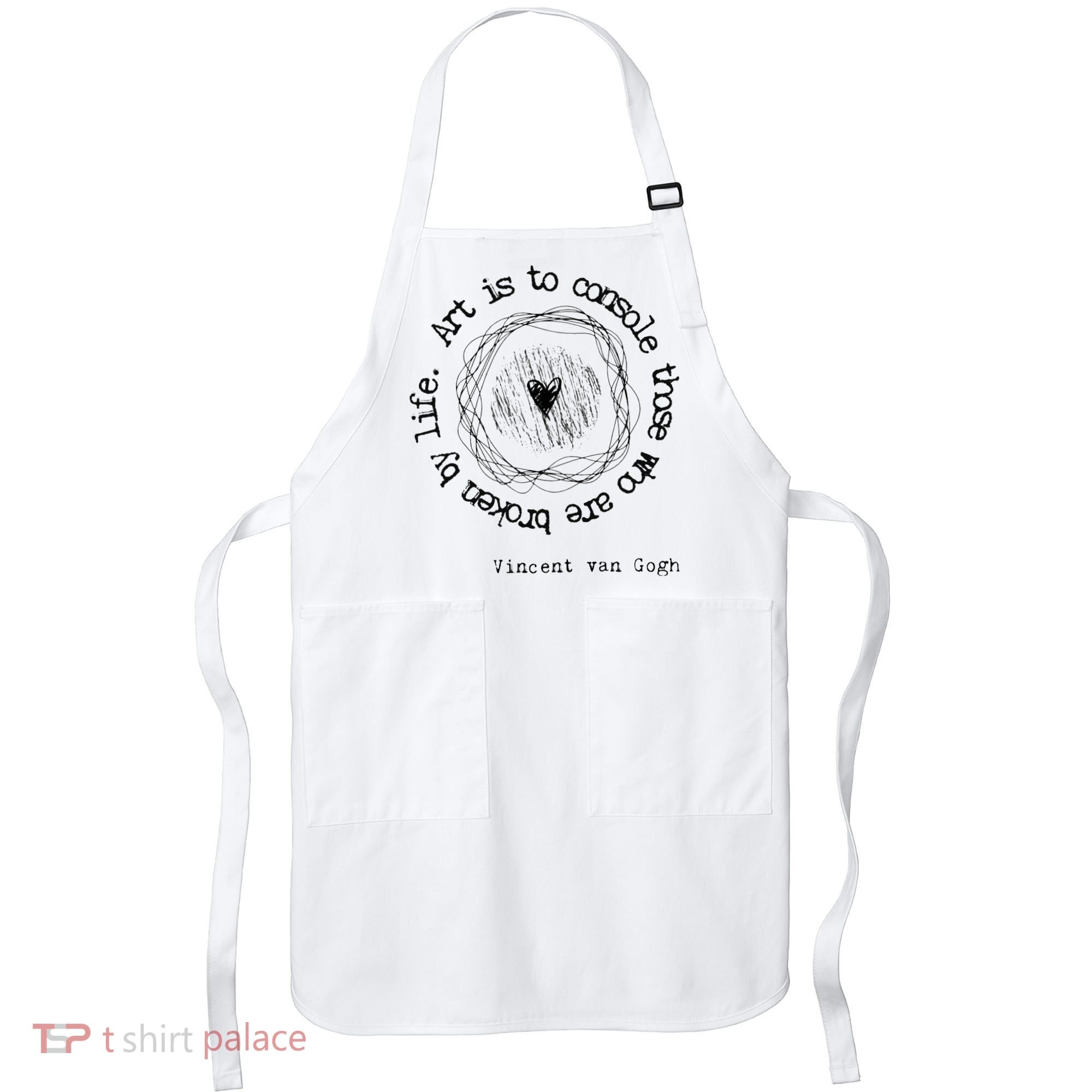 Vincent van Gogh Art Artist Inspirational Quote Text  Apron