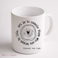 Vincent van Gogh Art Artist Inspirational Quote Text  Coffee Mug thumb 1